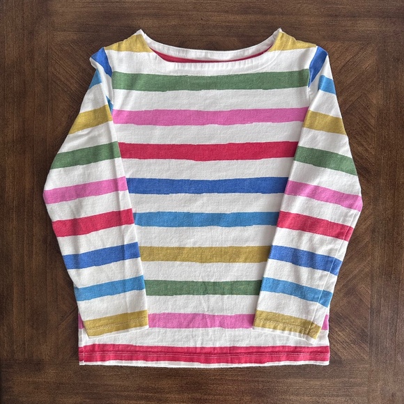 Mini Boden Other - Boden Everyday Breton - Painterly Rainbow Stripe